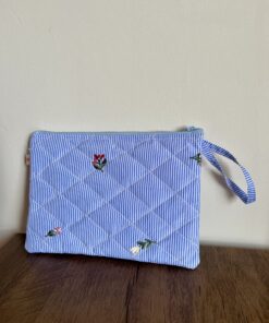 MINI BAG - AZUL CON FLORES