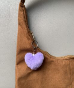 LLAVERO CORAZON LILA